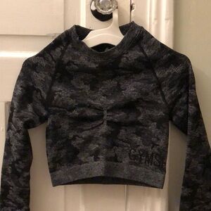 Gymshark long sleeve crop top with thumb holes